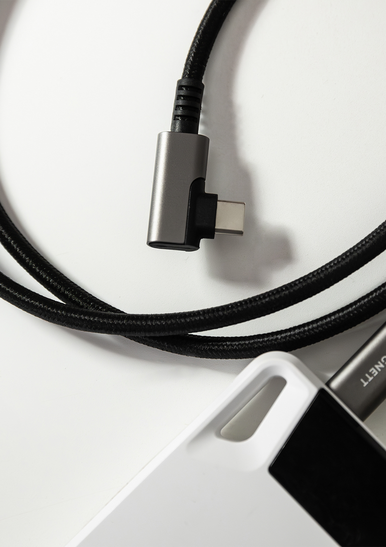 Right Angle USB C to USB-A Cable - 1M