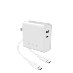 60W Dual Wall Charger (USB-A and USB-C) + USB-C to USB-C Cable + Travel Adapters - Cygnett (AU)