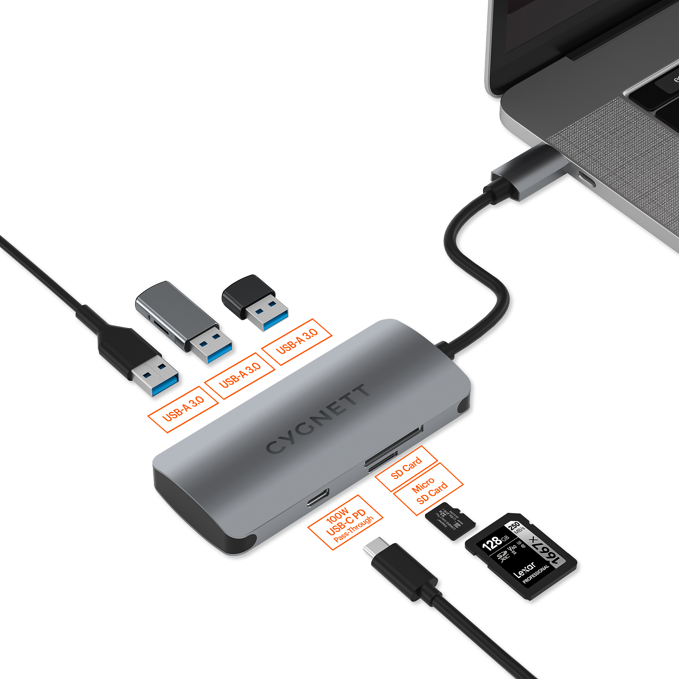 6-in-1 USB-C Hub - Cygnett (AU)