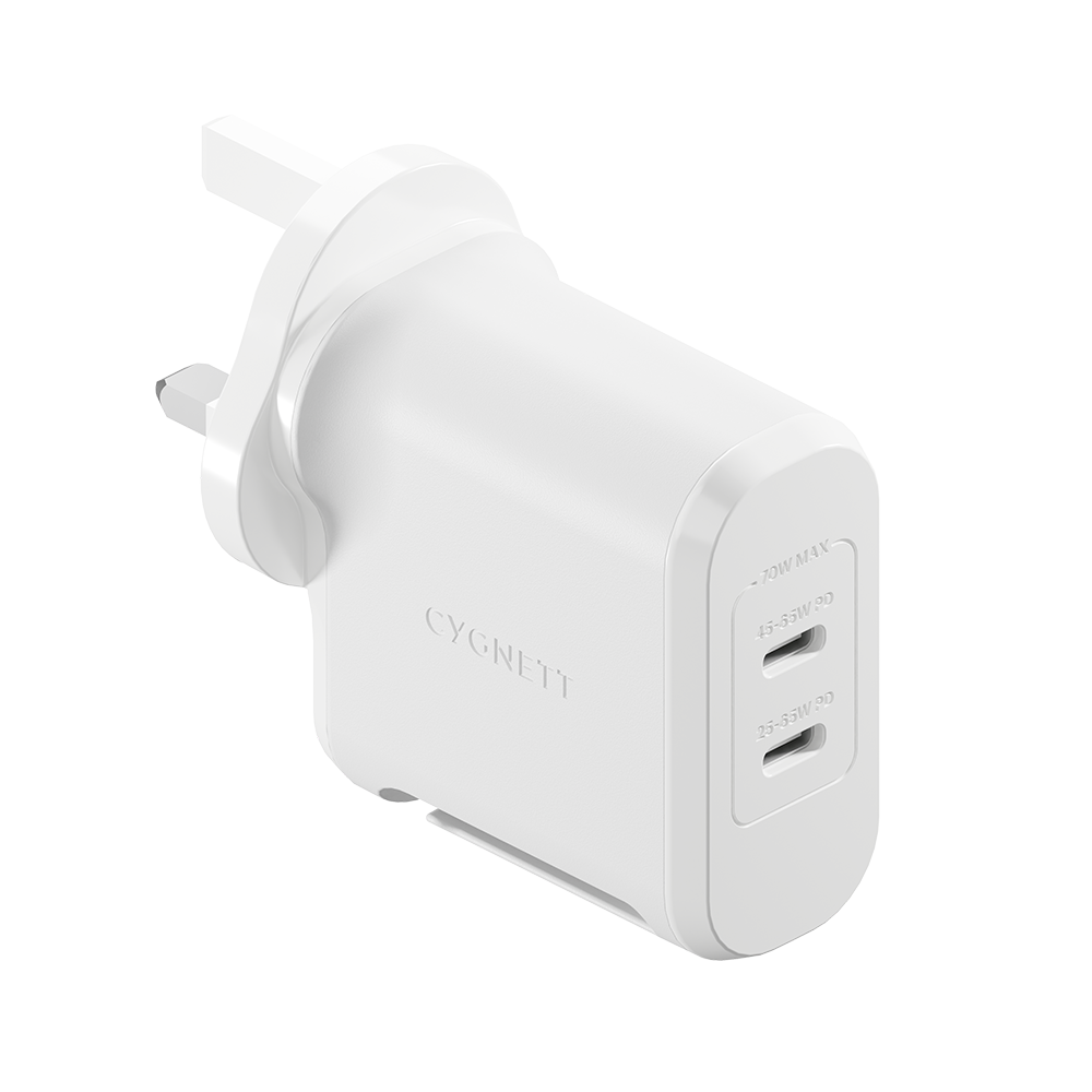 70W Dual Port GaN Wall Charger
