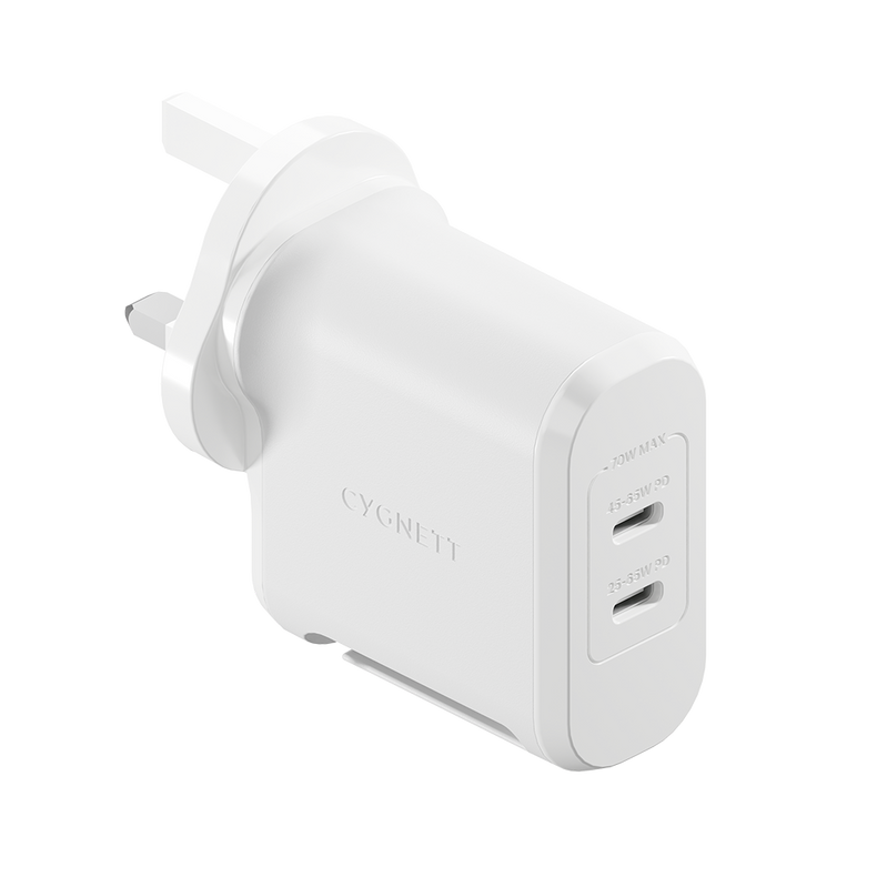 70W Dual Port GaN Wall Charger