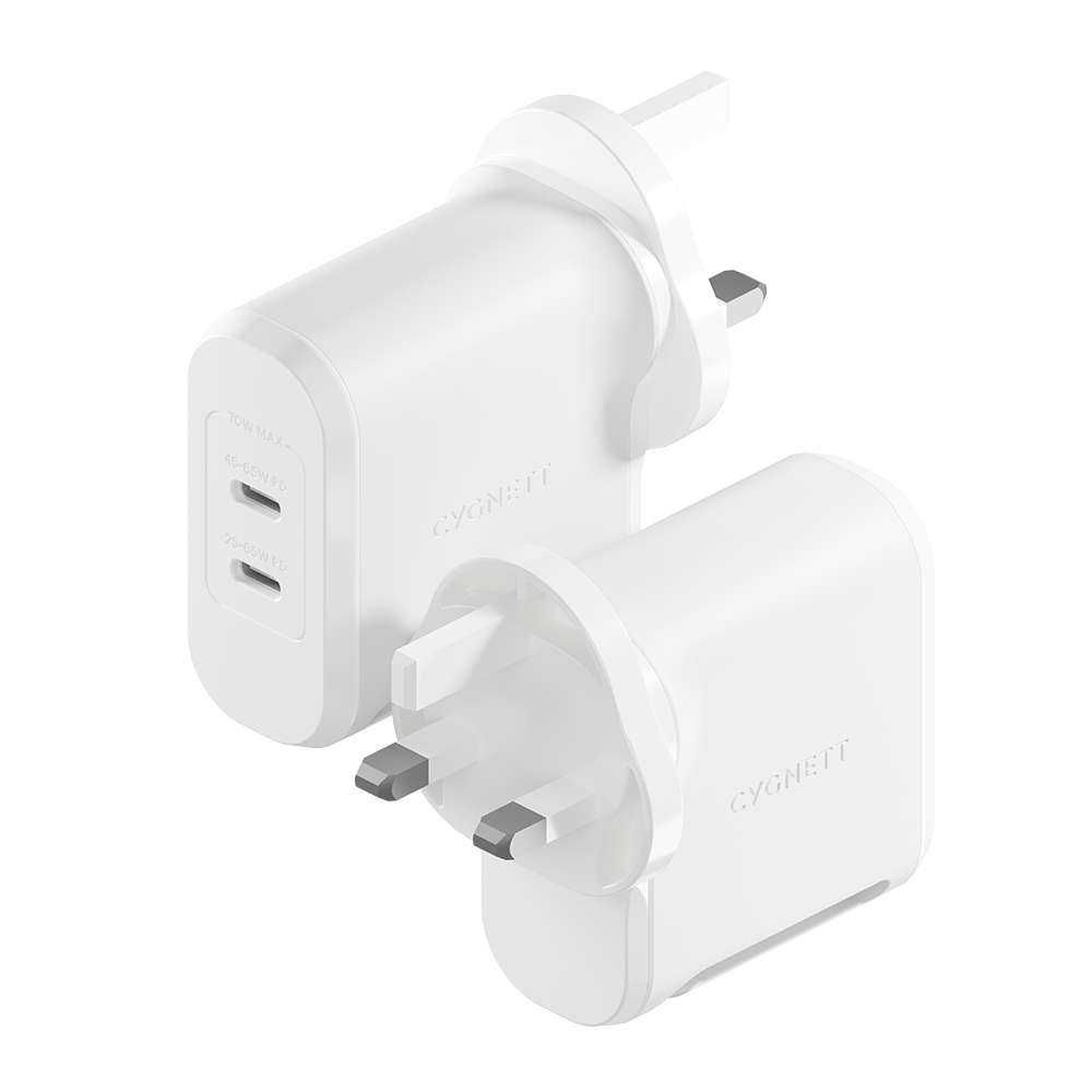 70W Dual Port GaN Wall Charger
