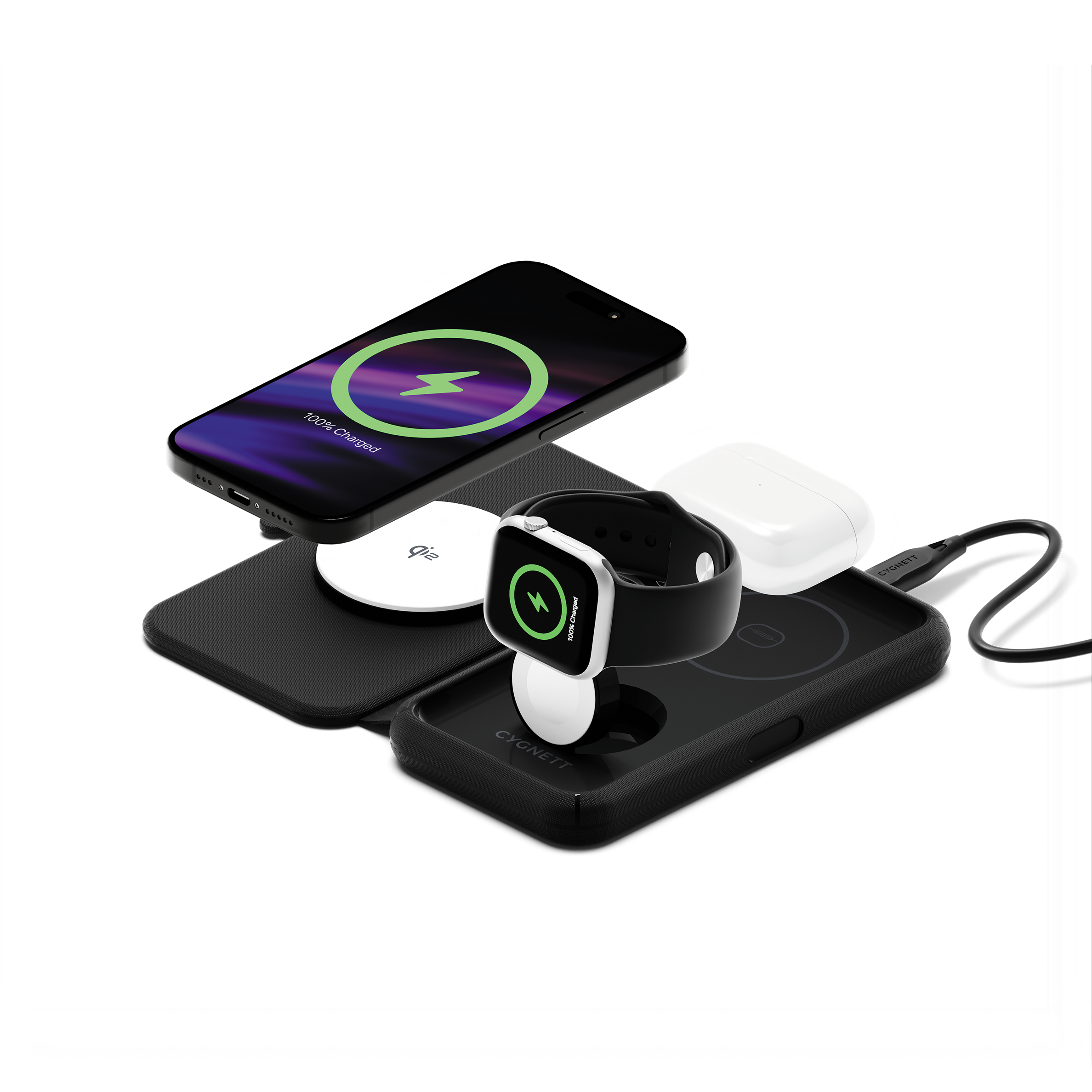 MagTravel Qi2.0 3-in-1 Wireless Charger