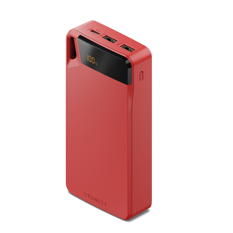 20,000 mAh Power Bank - Red - Cygnett (AU)