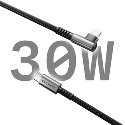 Right Angle Lightning to USB-C Cable - 1M