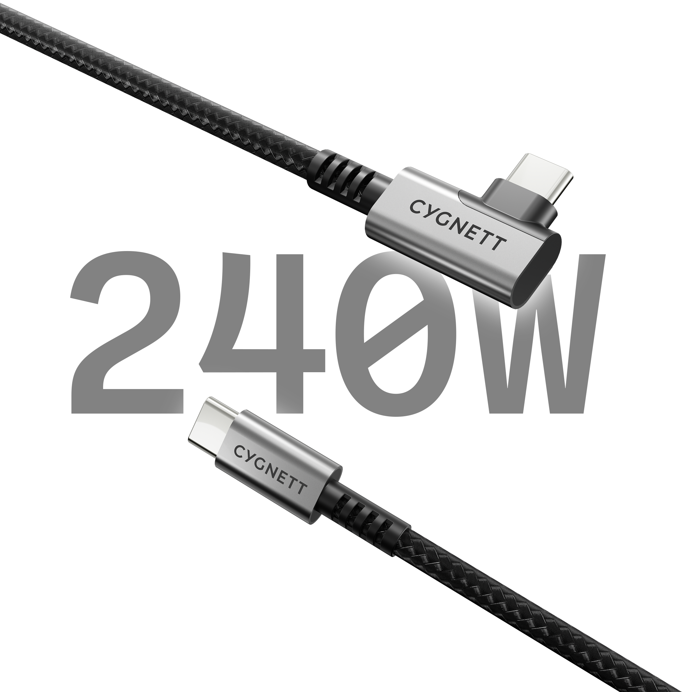 Right Angle USB-C to USB-C Cable - 1M