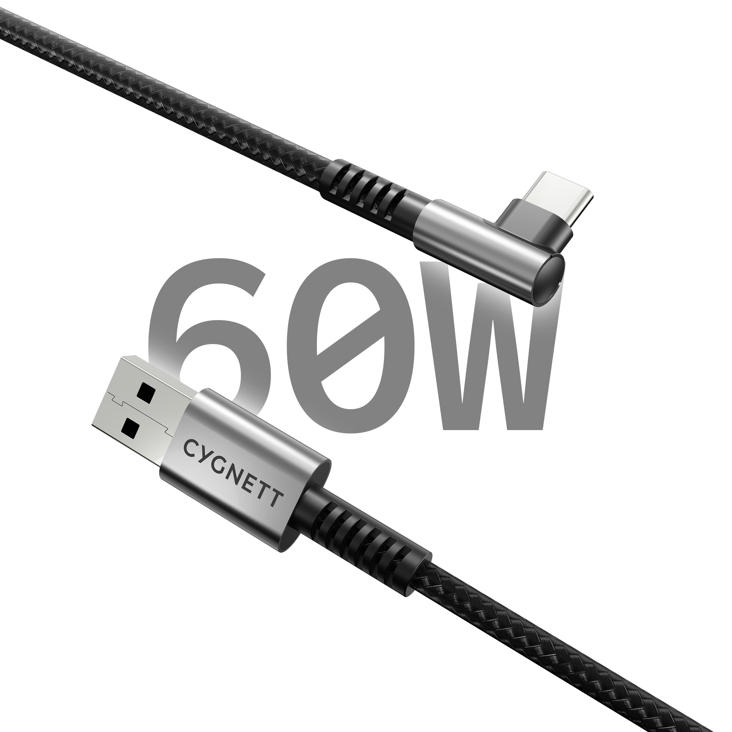 Right Angle USB C to USB-A Cable - 1M