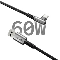 Right Angle USB C to USB-A Cable - 1M