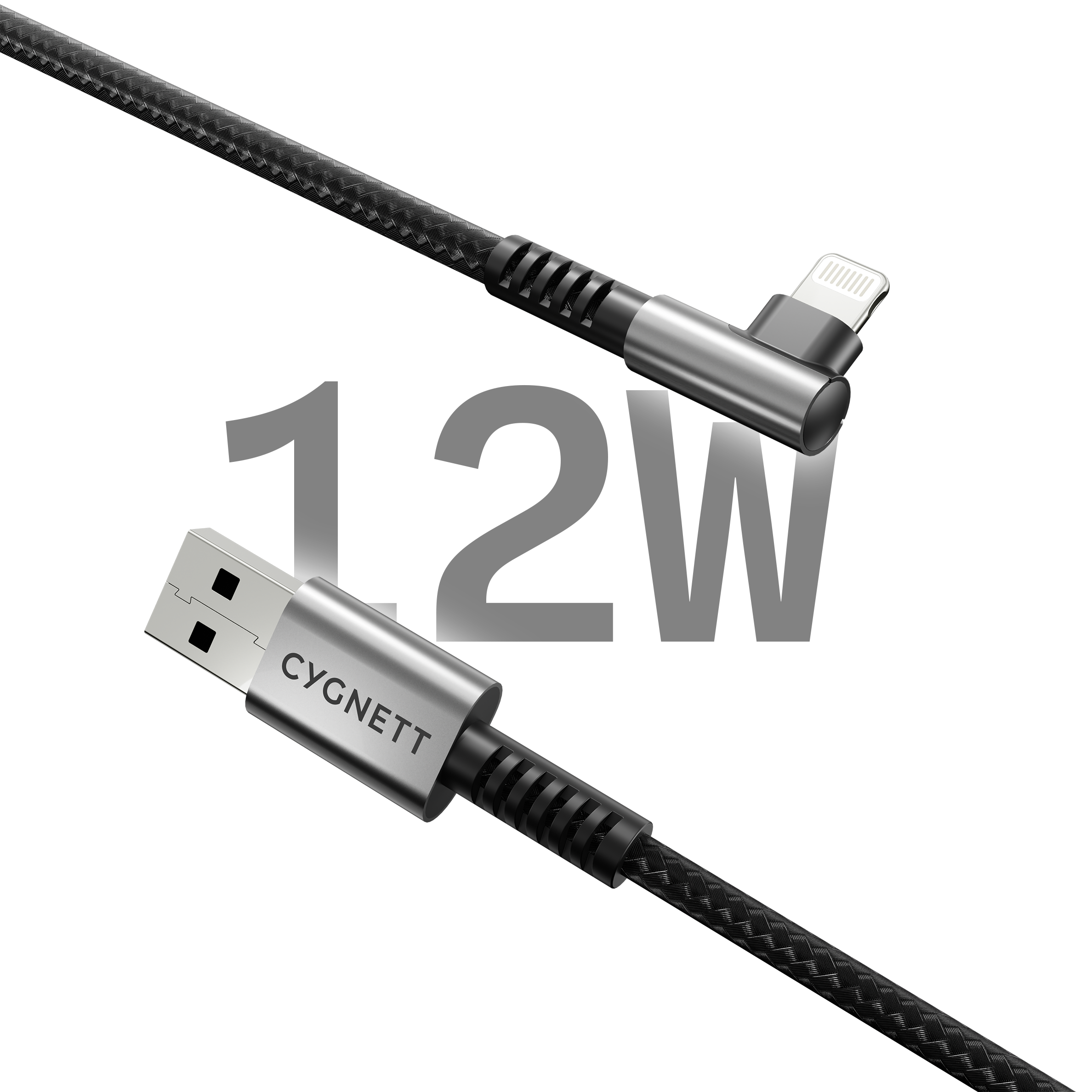 Right Angle Lightning to USB-A Cable - 1M