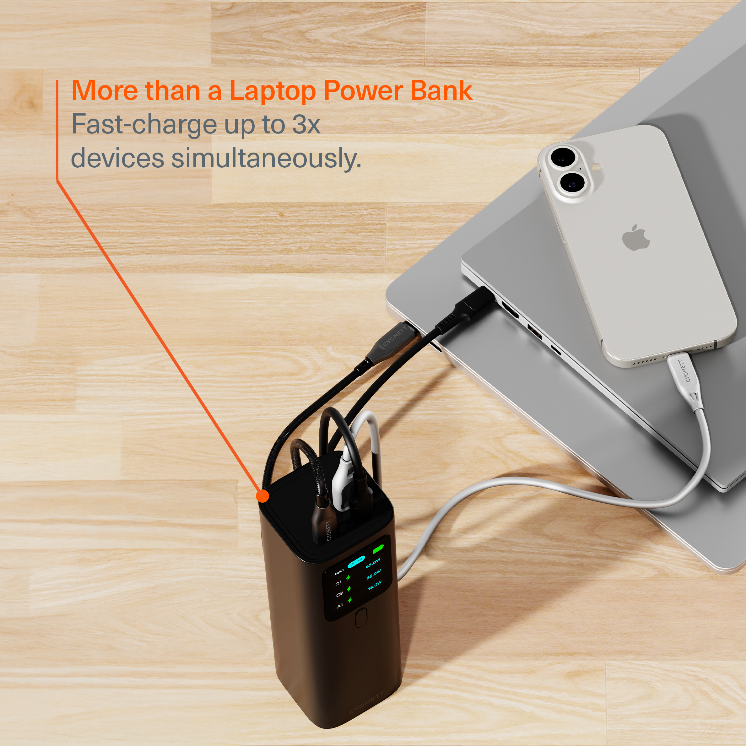 148W Laptop Power Bank 27K with Case