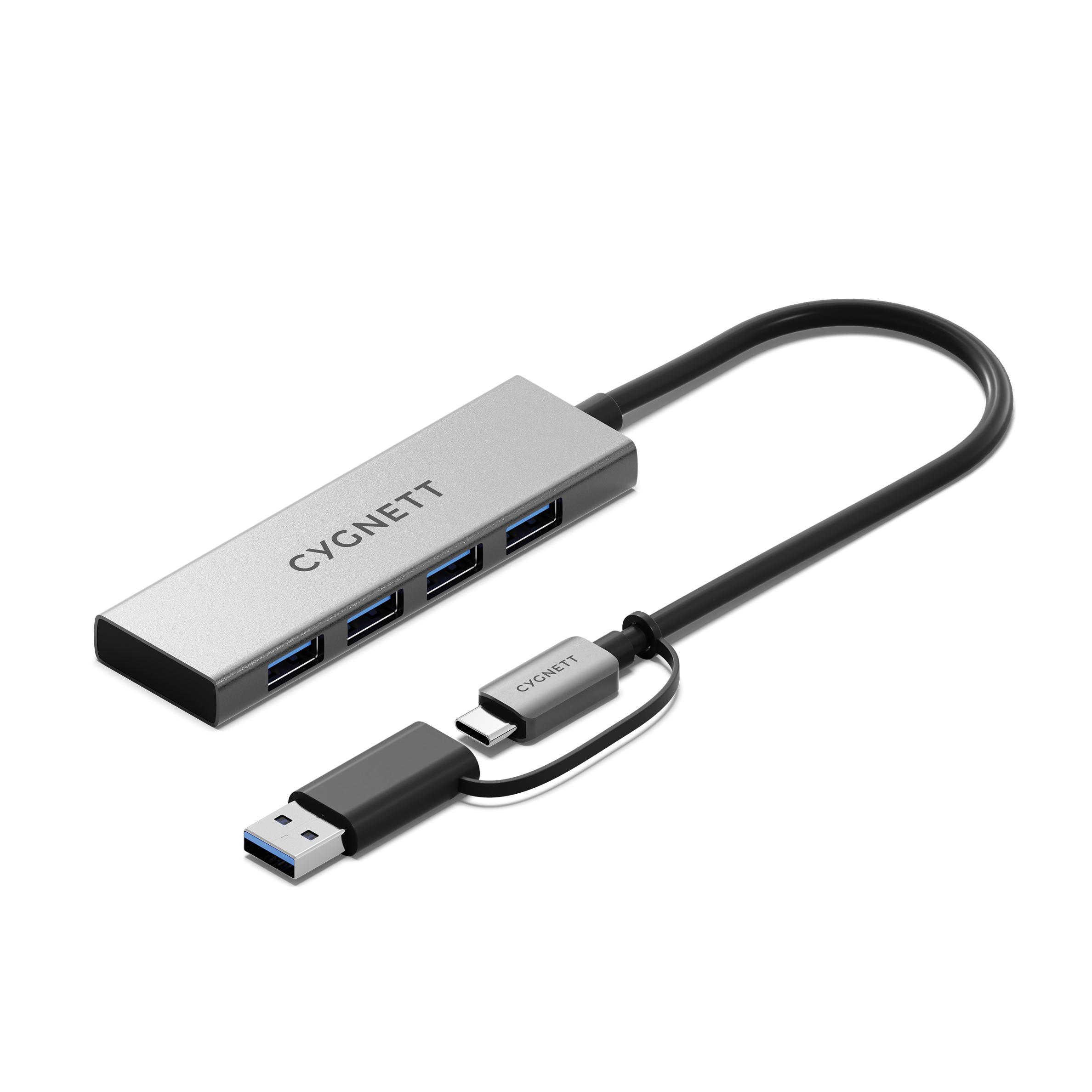 4-in-1 USB-C to USB-A Hub