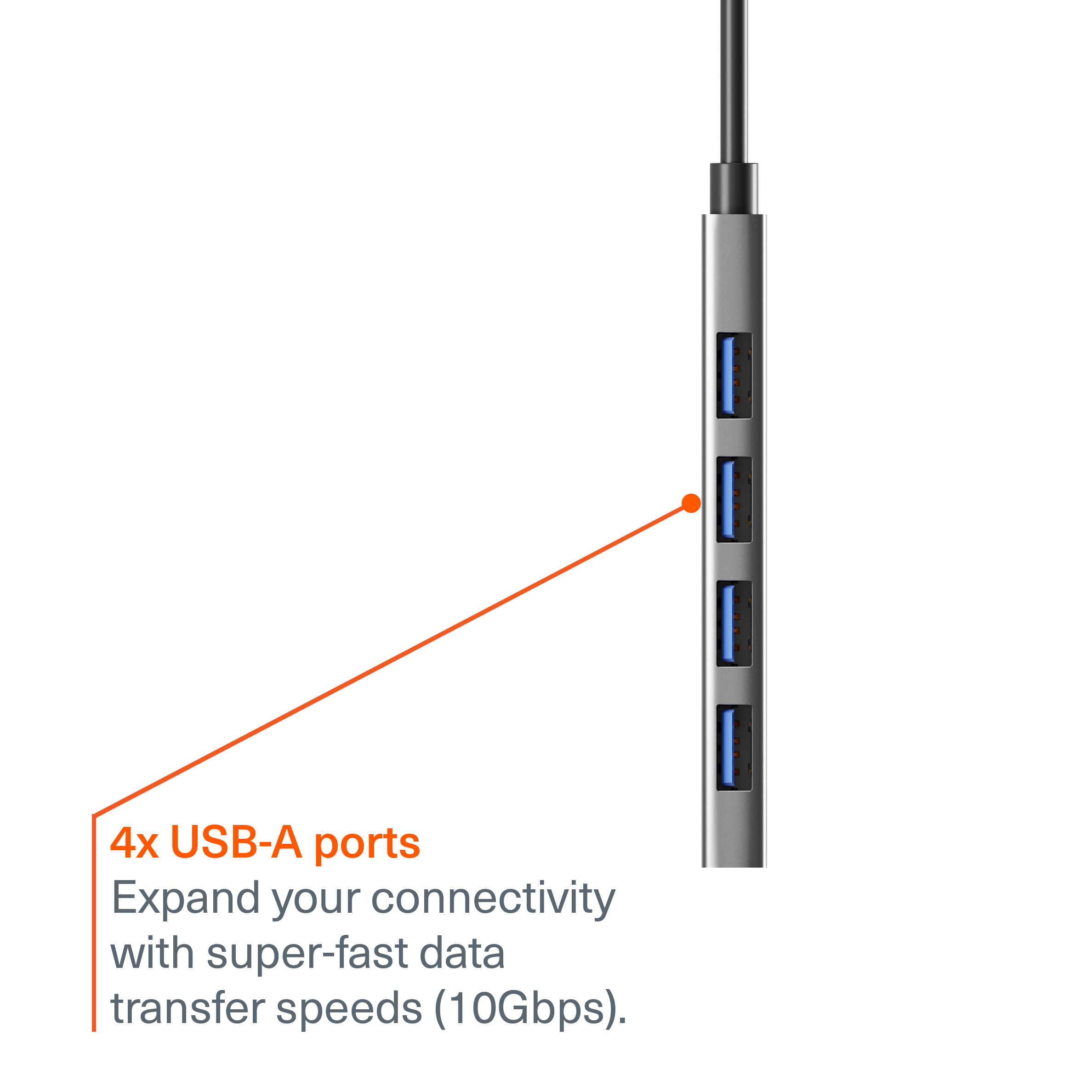 4-in-1 USB-C to USB-A Hub