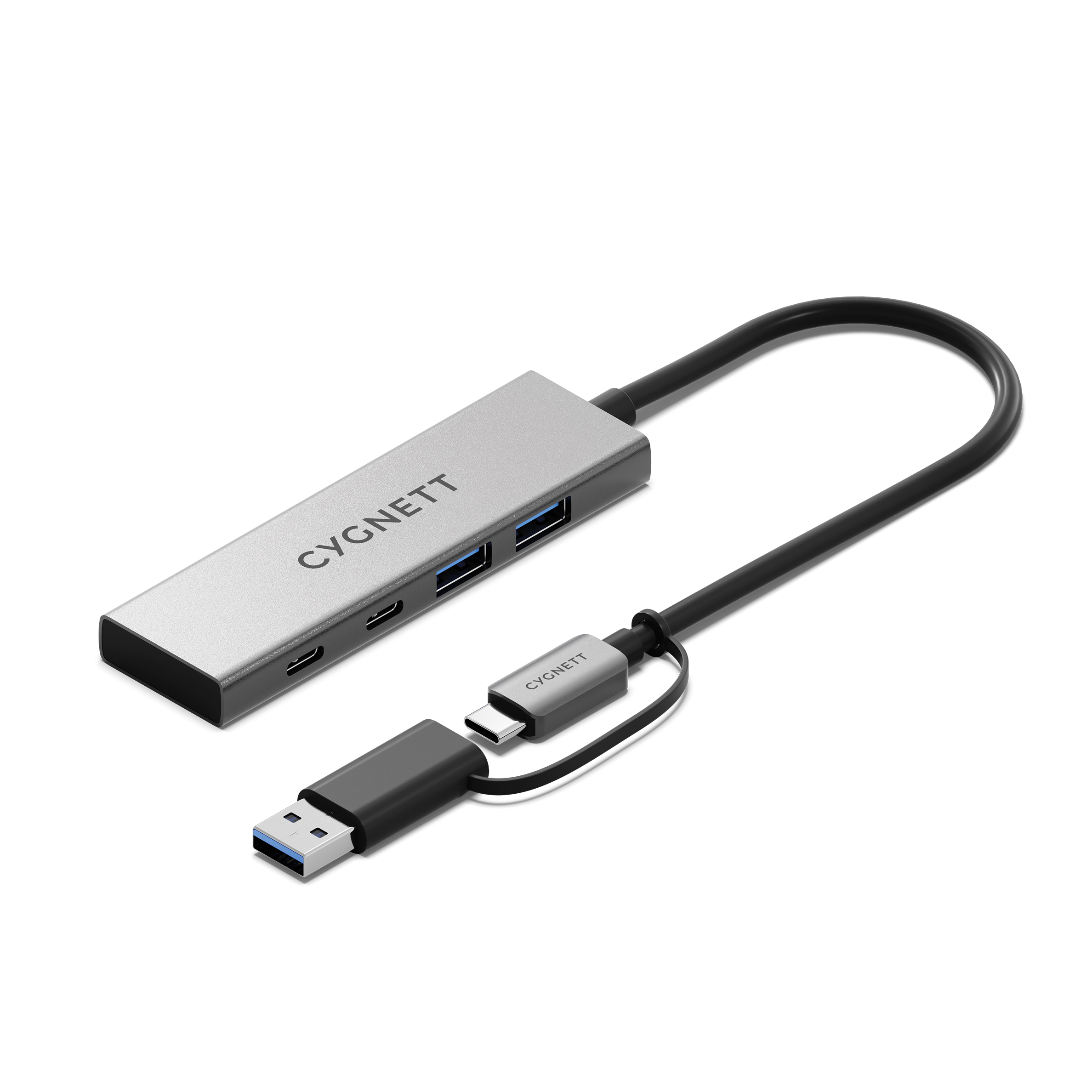 4-in-1 USB-C to USB-C & USB-A Hub