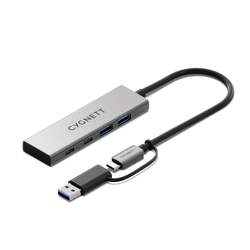 4-in-1 USB-C to USB-C & USB-A Hub