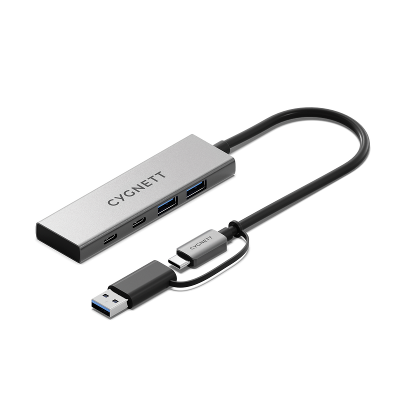 4-in-1 USB-C to USB-C & USB-A Hub
