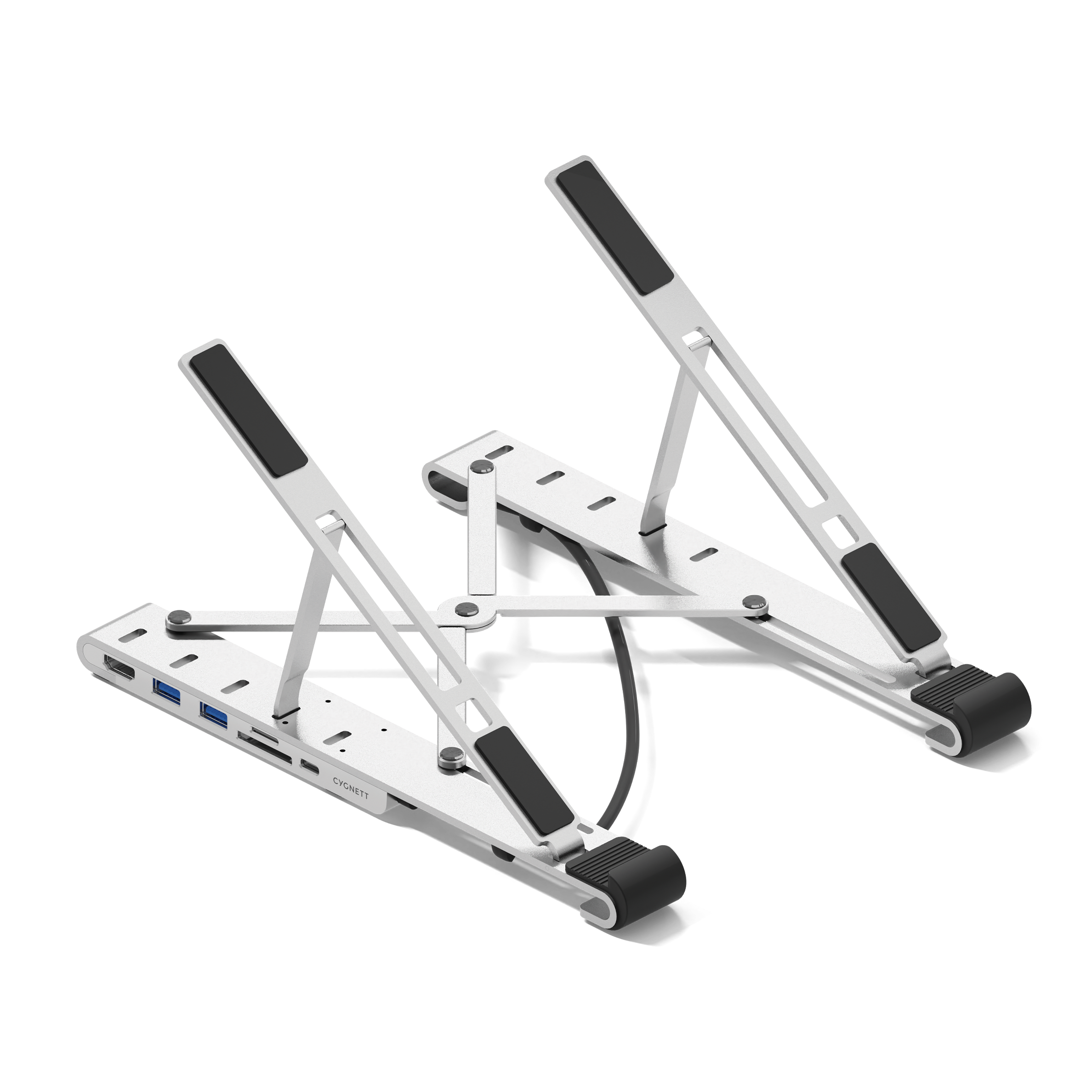 7-in-1 Hub with Folding Laptop Riser (Single HDMI)