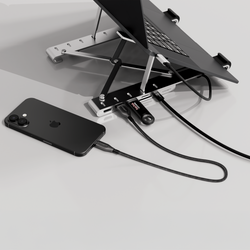 7-in-1 Hub with Folding Laptop Riser (Single HDMI)