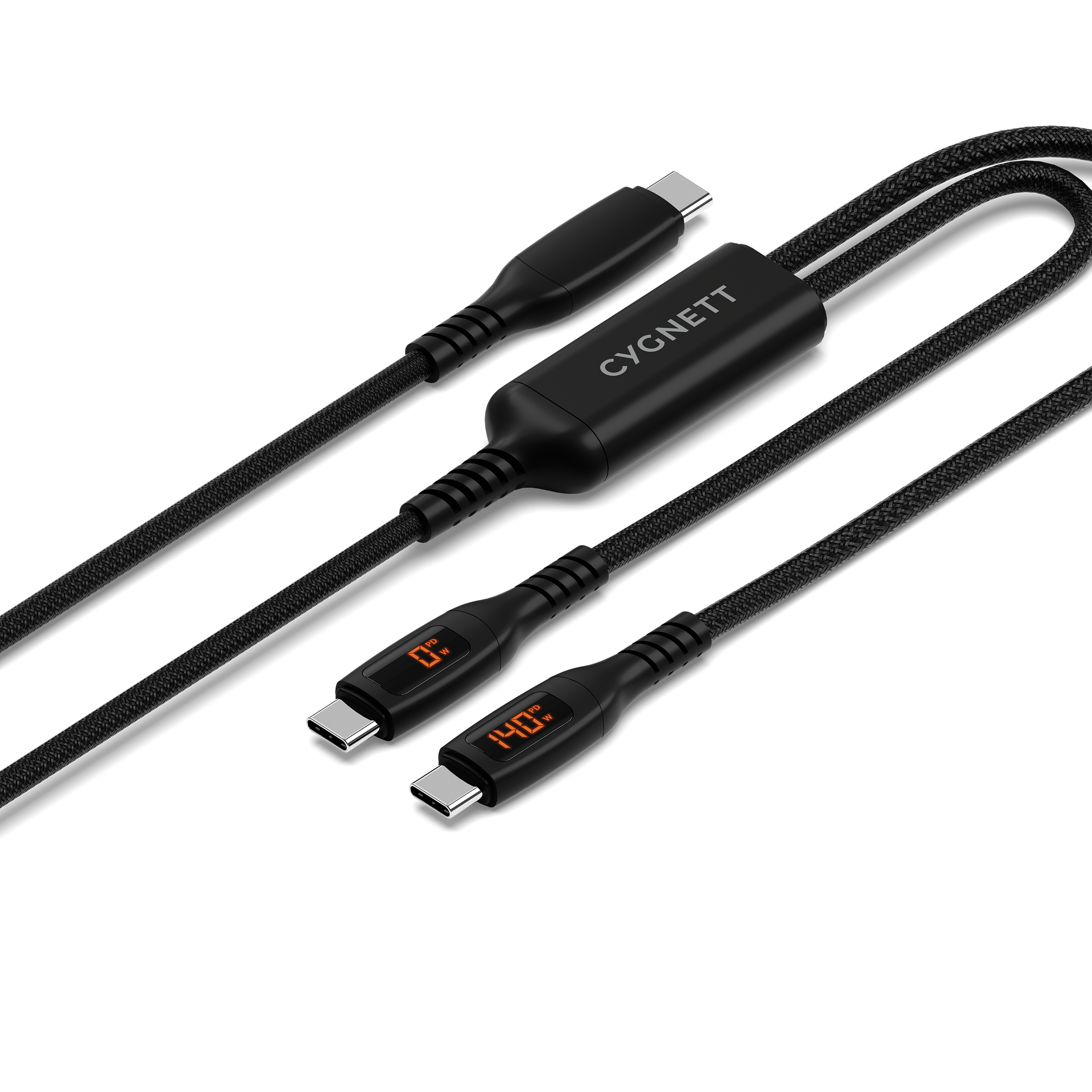 USB-C to Dual USB-C Split LED Cable 140W