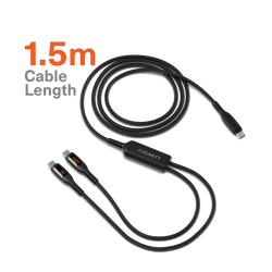 USB-C to Dual USB-C Split LED Cable 140W