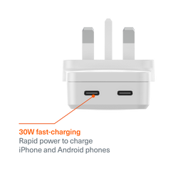 Dual USB-C GaN Slim Wall Charger 45W