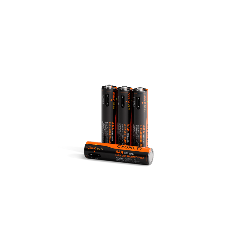 AAA USB-C Rechargeable Li-ion Battery (4 Pack)