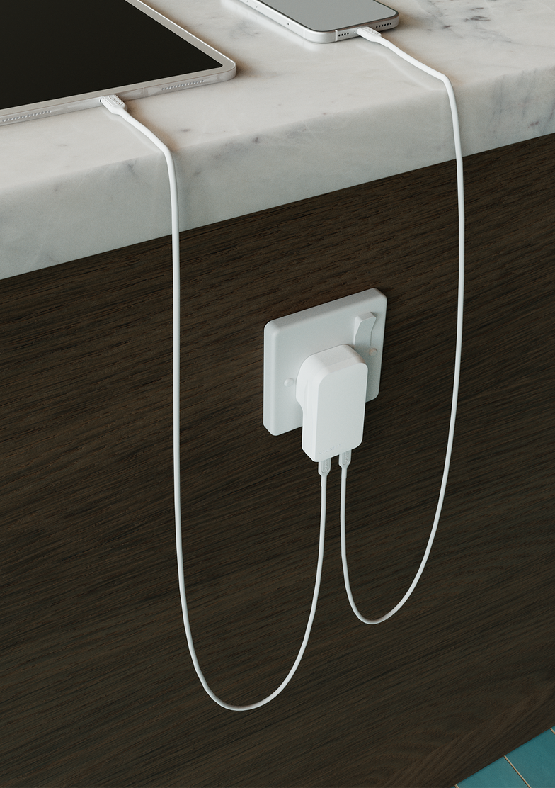 Dual USB-C GaN Slim Wall Charger 45W