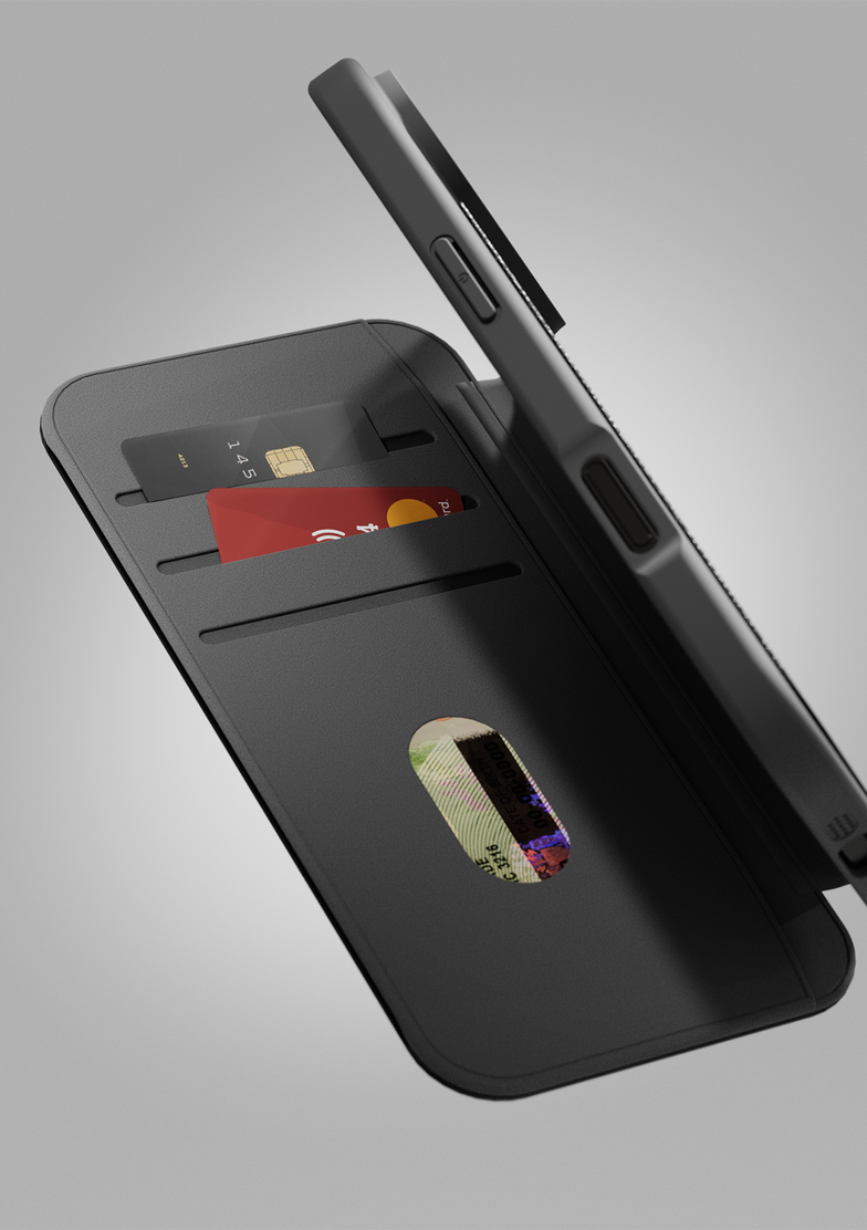 Magnetic Leather Wallet Case for iPhone Air