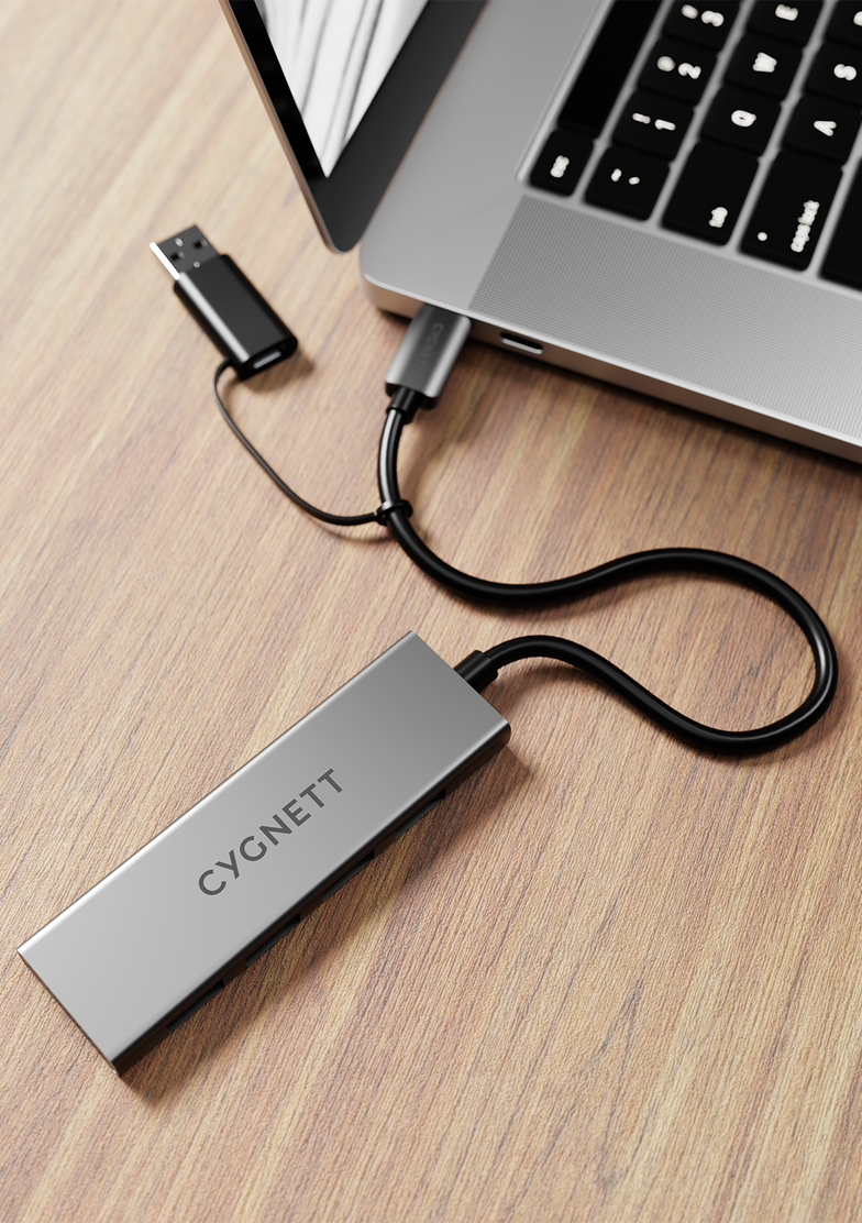 4-in-1 USB-C to USB-A Hub