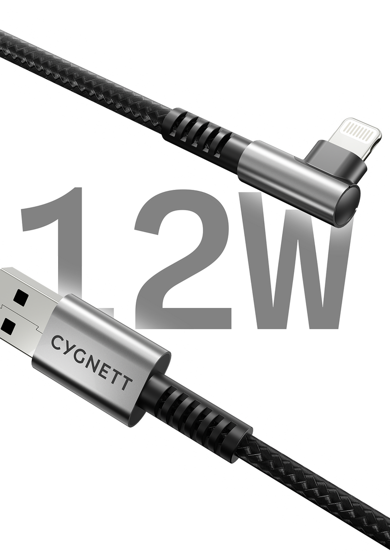 Right Angle Lightning to USB-A Cable - 1M