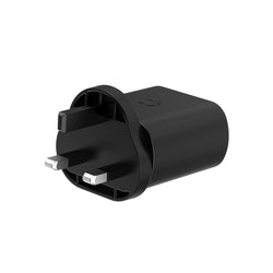 32W USB-C PD Dual Port Wall Charger UK - Black