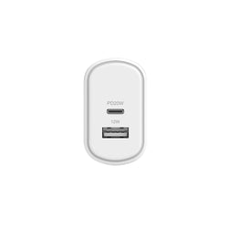 32W USB-C PD Dual Port Wall Charger EU - White