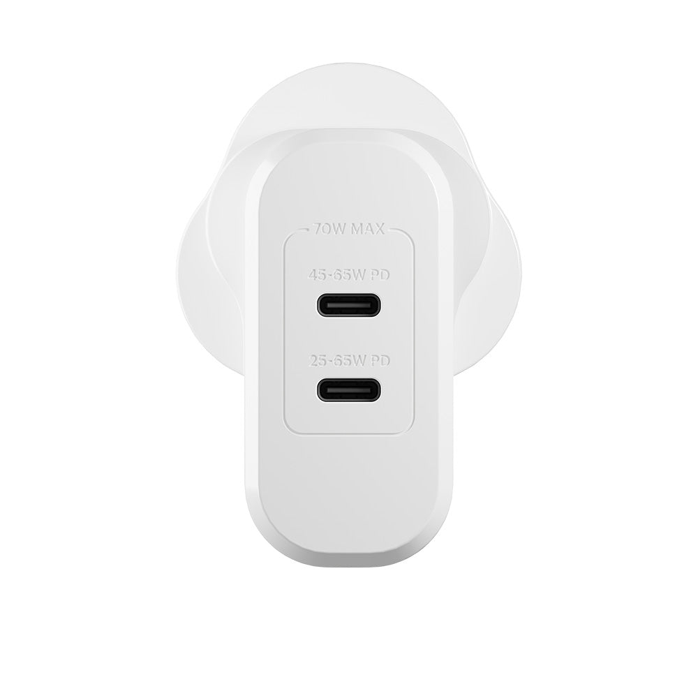 70W Dual Port GaN Wall Charger